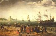 Adam Willaerts The painting Coastal Landscape with Ships Germany oil painting artist